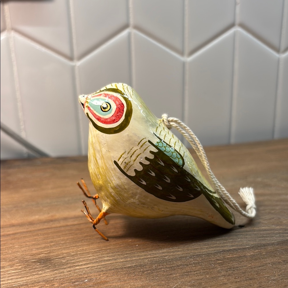 Handcrafted Multicolor Bird Ornament